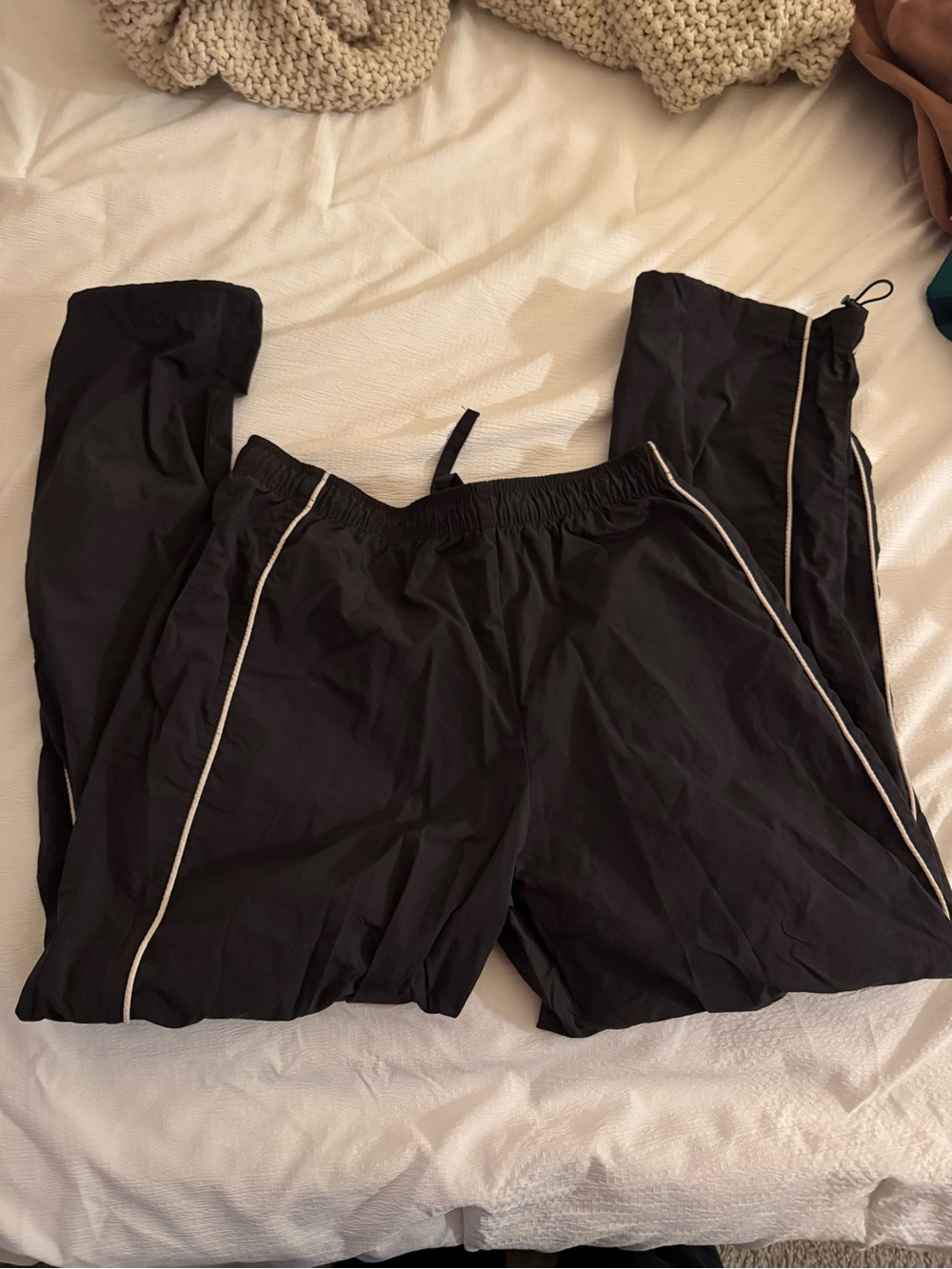 Black Track Pants with White Piping BDG PANT Urban